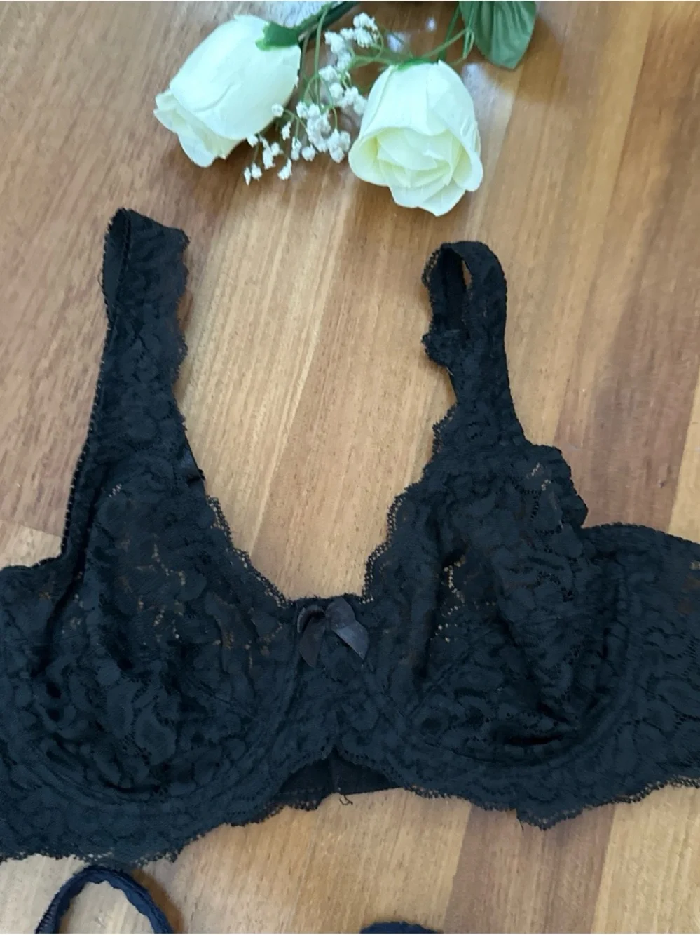 Lace Underwire Bra - Black & Navy Blue